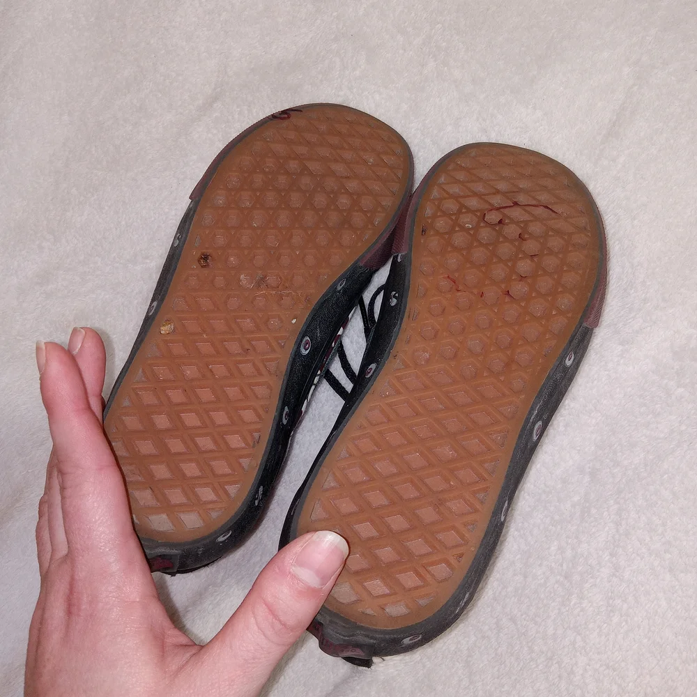 Vans Sk8-Hi Reissue Side Zip Kids Sz 3 “In The Shadows” Glow In Dark Spider Web - Picture 4 of 11